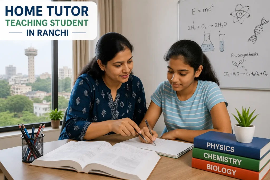 home tutor teaching student in ranchi